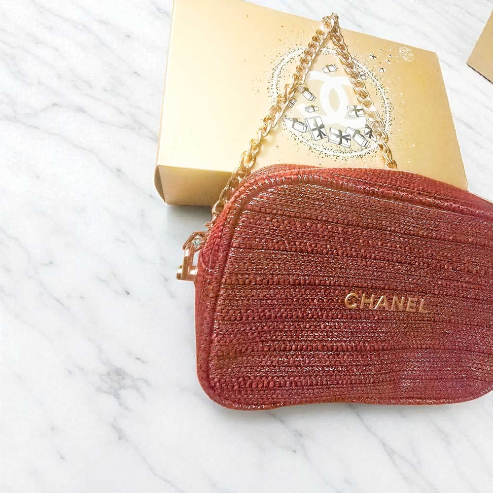 Chanel 2022 Holiday Makeup Bag Converted To A Purse